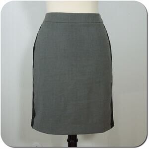 ANN TAYLOR LOFT Skirt size 10P Petites Womens Straight Gray Black Lace